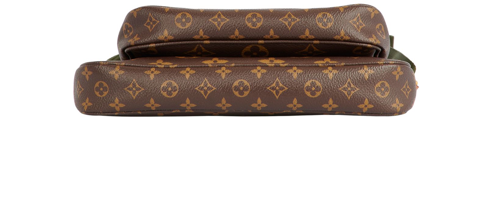 Multi Pochette Accessoires, &pound;1,100, Handbags, Brown/Green, Coated Canvas, Top view